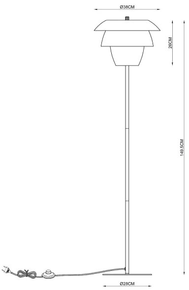Lucide 05729/01/30 - Állólámpa JERICHO 1xE27/40W/230V