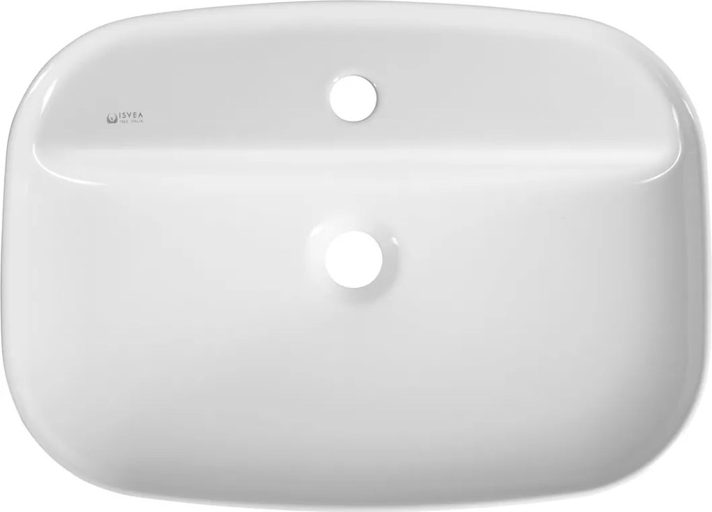 Isvea Isvea, INFINITY kerámia mosogató, 55x40cm, fehér, 10NF50055