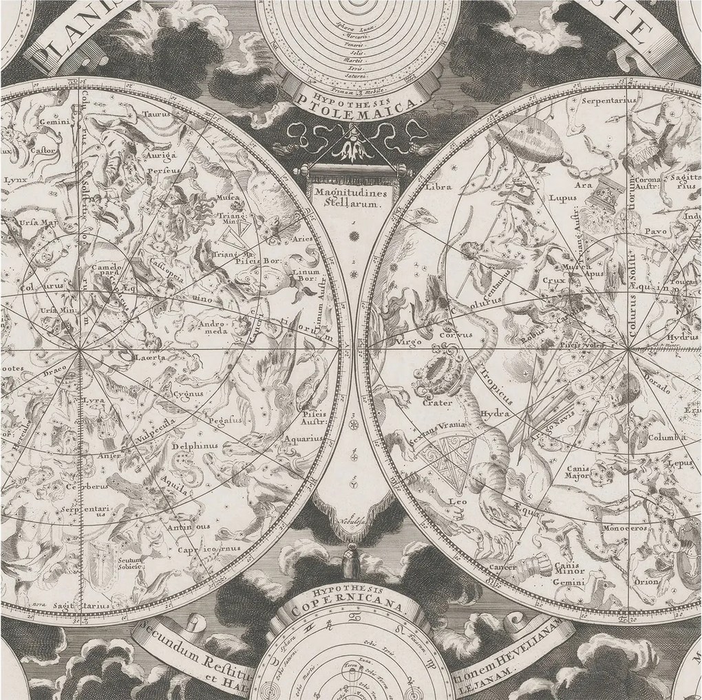 Flizelin tapéta Divatos 3D fali ragasztóval Csillag térkép 250x250 ragasztó