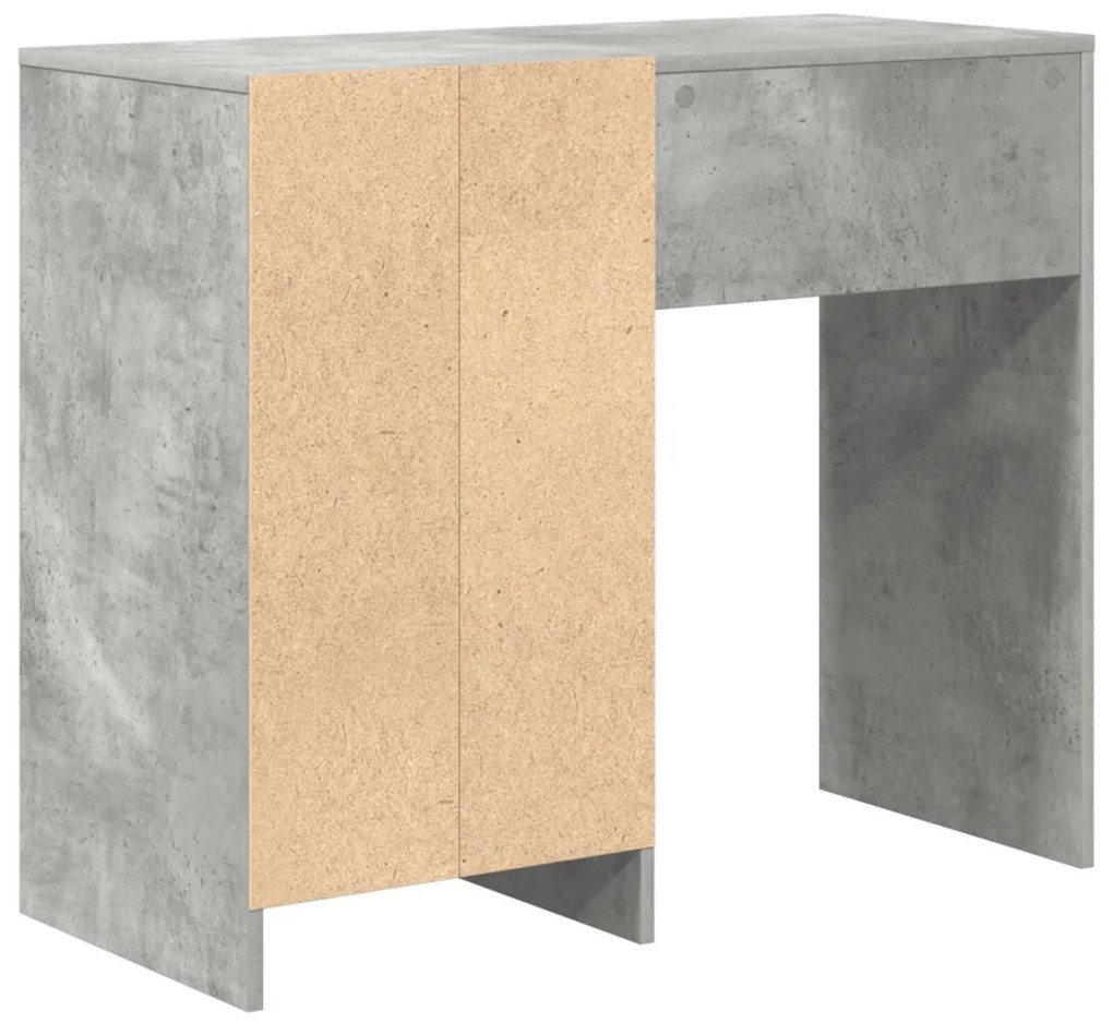 vidaXL Asztal fiókkal tárolóval Beton Szürke 90 x 37.5 x 75 cm Faanyag