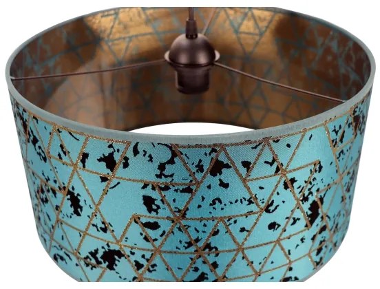 Csillár zsinóron REZO 1xE27/60W/230V türkiz