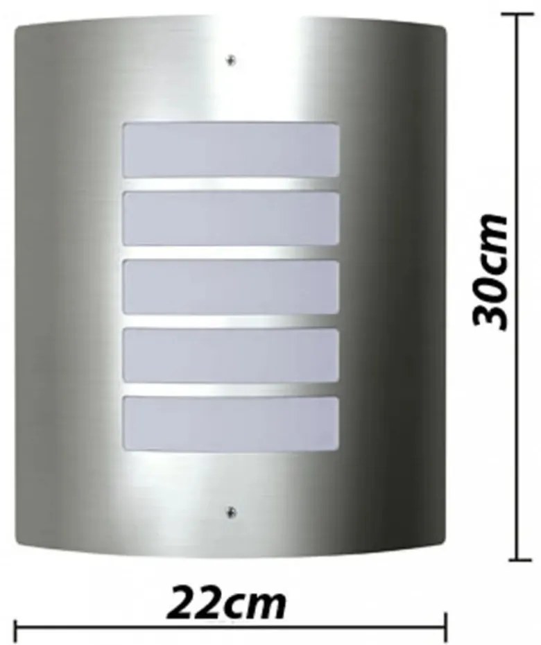 2 Rozsdamentes Acél Vízálló Fali Lámpatestek 60W