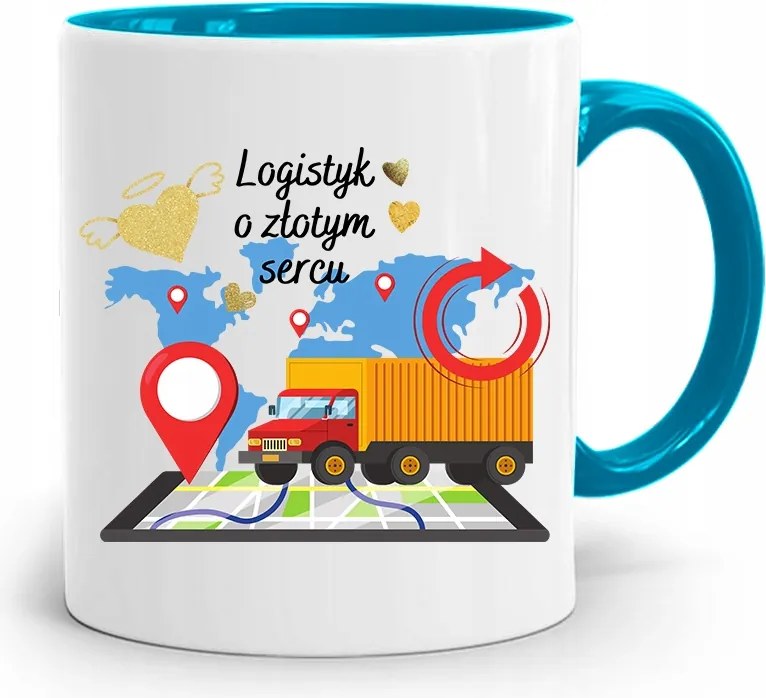 Logisztikai Bögre Kék Születésnapi Ajándék fényképes nyomtatással