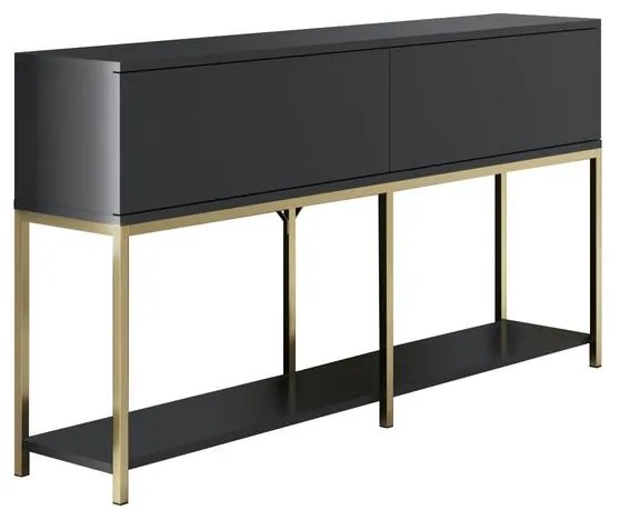 Konzolasztal Lord - Anthracite, Gold