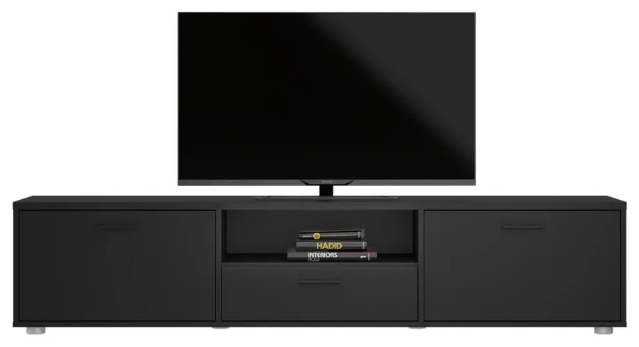 Fekete TV-állvány 177x38 cm Media – Tvilum