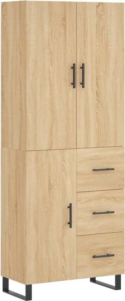 vidaXL sonoma tölgy szerelt fa magasszekrény 69,5 x 34 x 180 cm