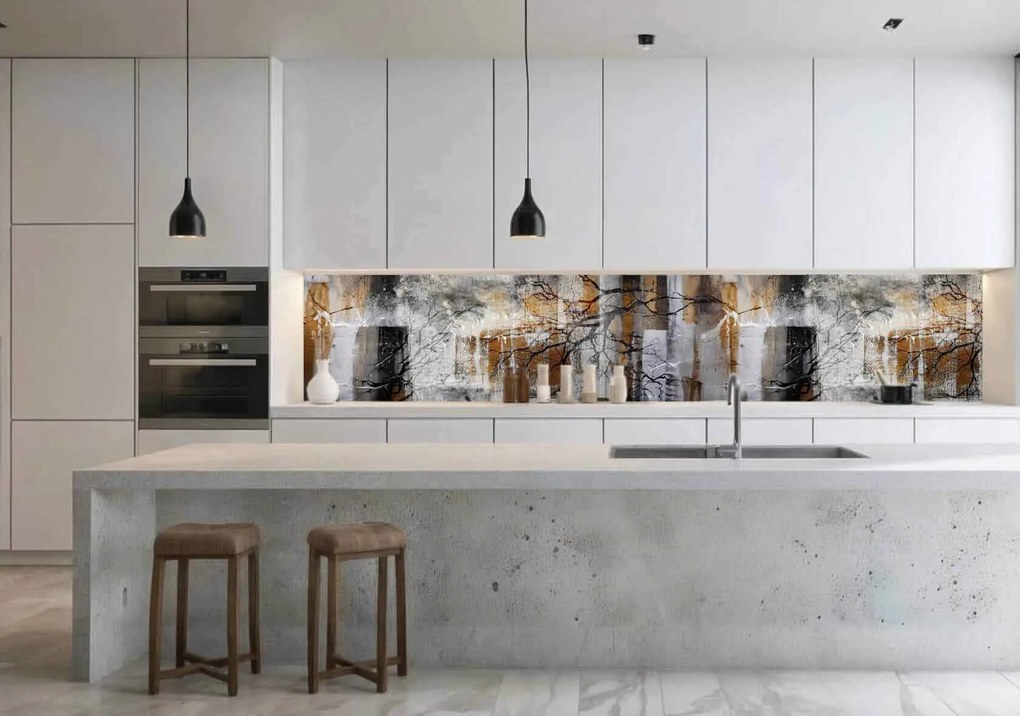 Wallplex konyhahátfal Winter Art (Méret: 60x240)