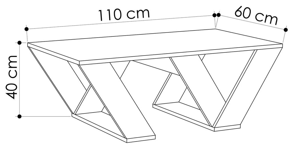 Dohányzóasztal Pipa (fehér). 1071778