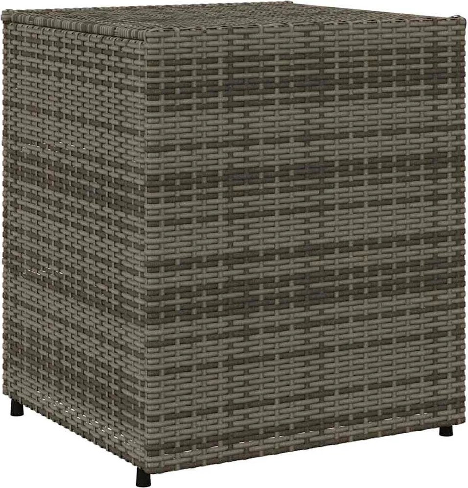 vidaXL szürke polyrattan kerti tárolószekrény 55 x 59 x 69 cm