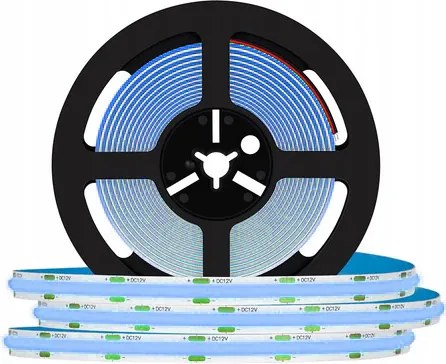 Cob Led szalag Kék Neon 12V 5m Homogén Kék Szín 60W IP20