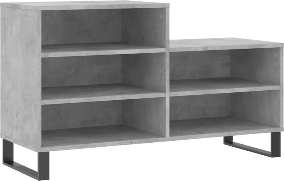 vidaXL betonszürke szerelt fa cipőszekrény 102x36x60 cm
