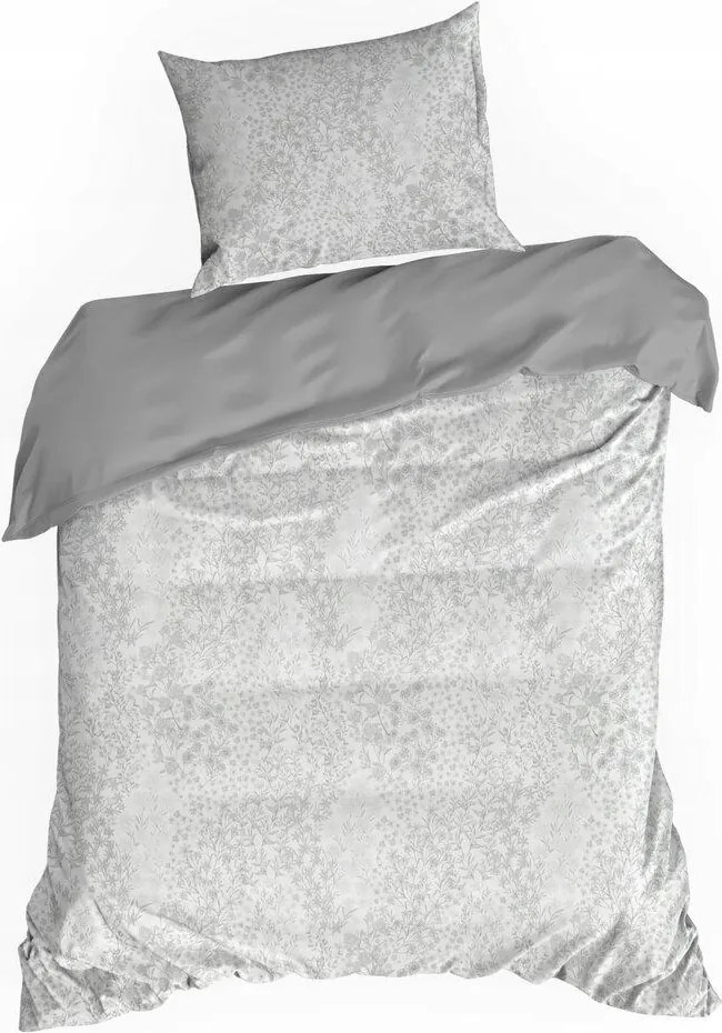 Szatén ágyneműhuzat garnitúra 140x200 szürke puha meleg paplan szett