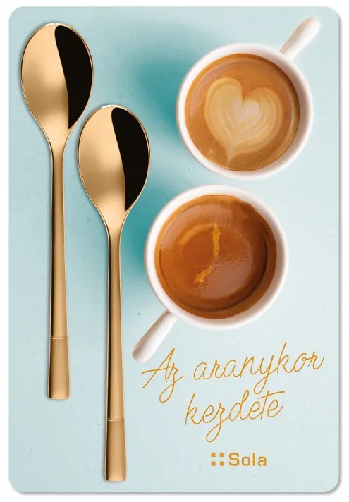 Kávéskanál készlet 2 db-os - Luxus aranyszínű (112597)
