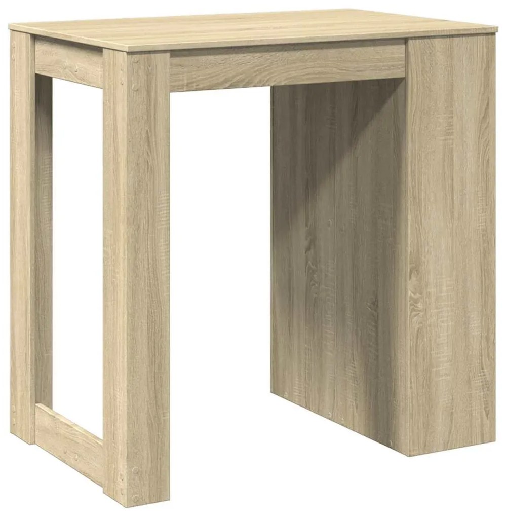 sonoma tölgy színű szerelt fa bárasztal 102 x 70 x 103,5 cm