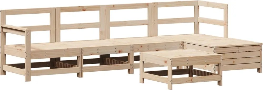 vidaXL 6 részes tömör fenyőfa kerti kanapészett