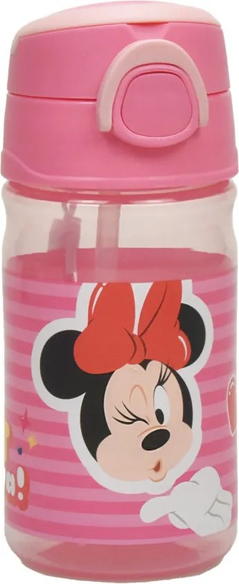 Disney Minnie Wink műanyag szívószálas kulacs akasztóval 350 ml
