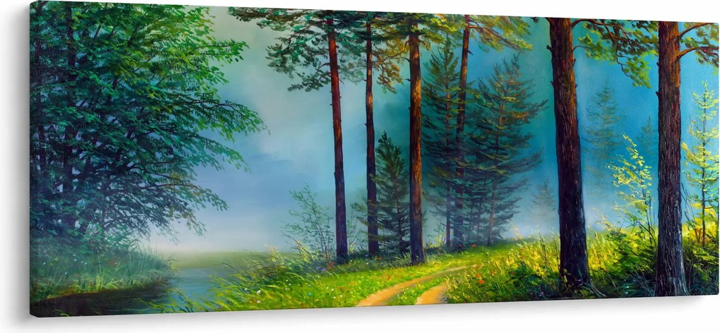 Kép - Olajfestmény tájkép (120x50 cm)