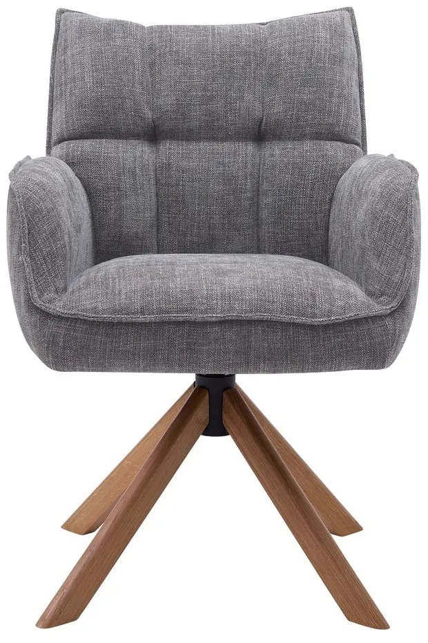 Szürke kárpitozott étkezőfotel szett 2 db-os Marilla – Unique Furniture