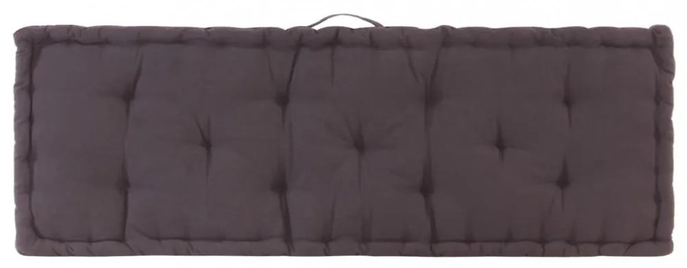 antracitszürke pamut raklappadló-párna 120 x 40 x 7 cm