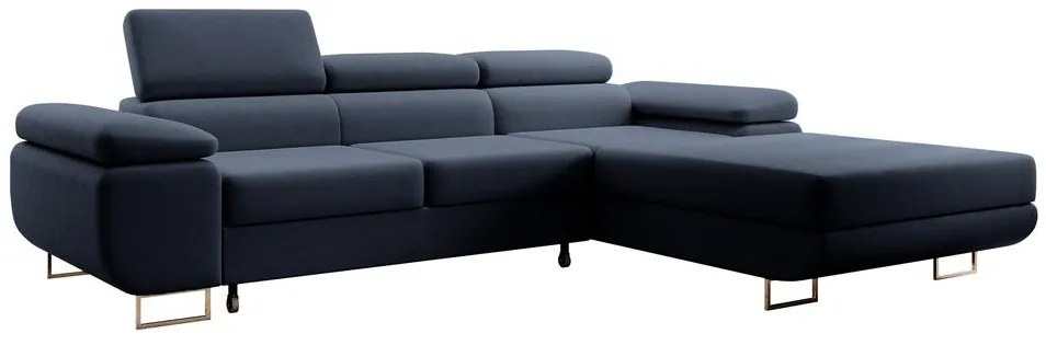 Sarokkanapé Grande (J) (kék + króm). 1100549