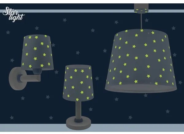 Dalber 82212T - Gyermekcsillár STAR LIGHT 1xE27/60W/230V kék