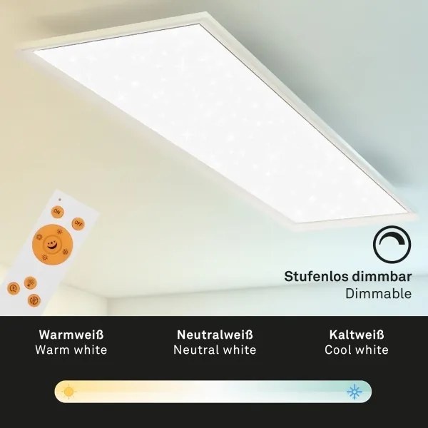 Briloner 7304-016 - LED Dimmelhető mennyezeti lámpa STARRY SKY LED/36W/230V + távirányító