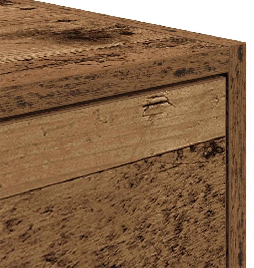 antik fa színű szerelt fa TV-szekrény 80x31x25,5 cm