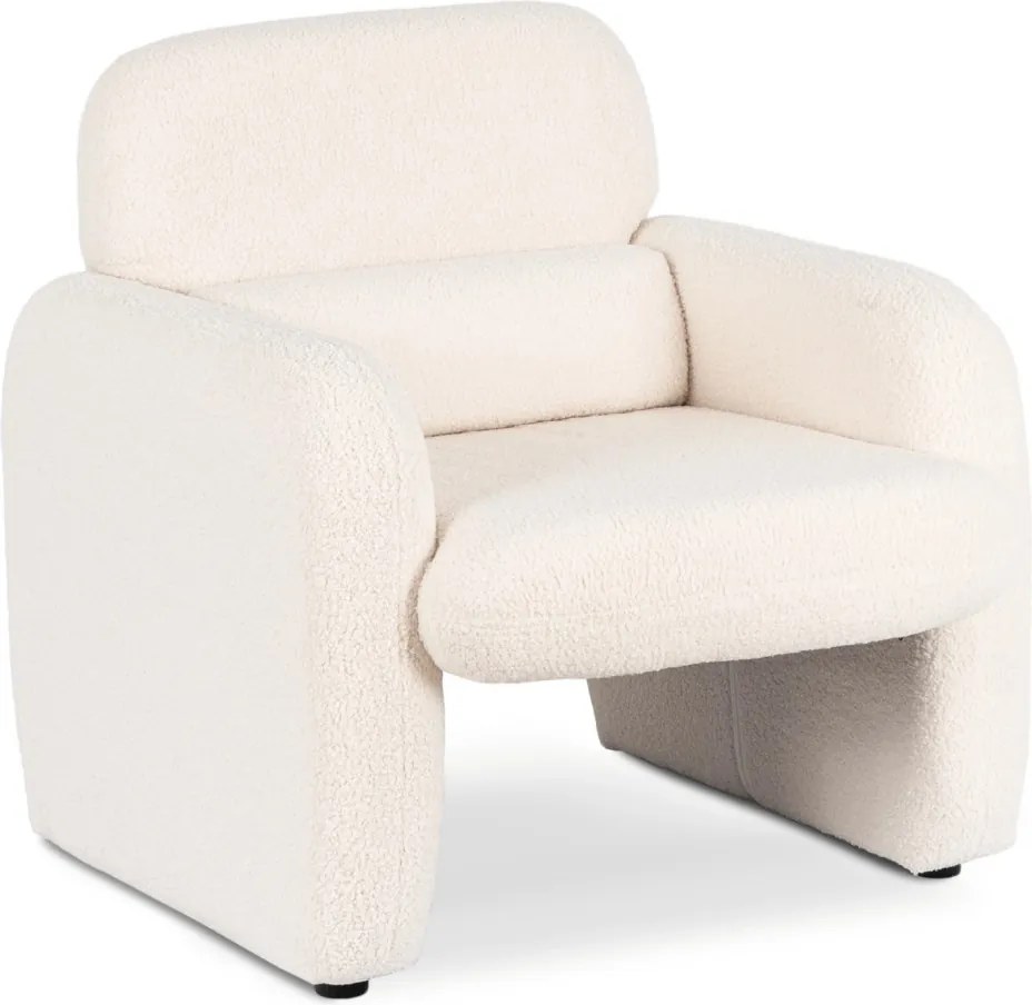 Pihenőfotel krém színben, bouclé kárpittal TOGO