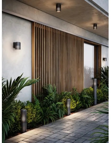 Nordlux - Kültéri mennyezeti lámpa ALUDRA 1xE27/15W/230V antracit