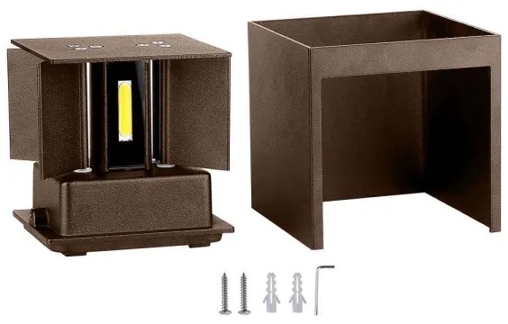 LED Kültéri fali lámpa LED/11W/230V 3000K IP65 barna