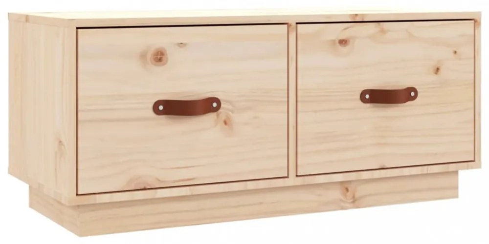 tömör fenyőfa TV-szekrény 80 x 34 x 35 cm