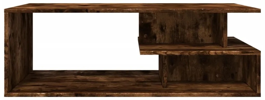 Füstös tölgy színű szerelt fa dohányzóasztal 102x55x35 cm