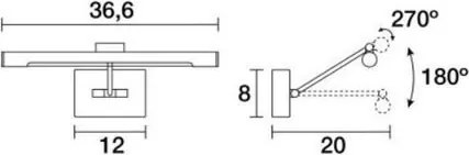 Novolux TABEL 625A-L0106A-35 Fali lámpa 1x6W/LED 500LM IP20