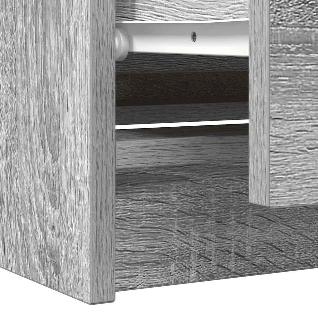 szürke sonoma színű szerelt fa TV-szekrény 100x35x54 cm