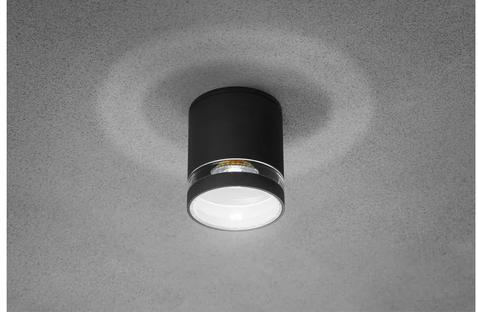 Lámpa Mennyezeti lámpatest RIVEN, aluminium, 102x120, IP54, MAX.35W, kör, grafit