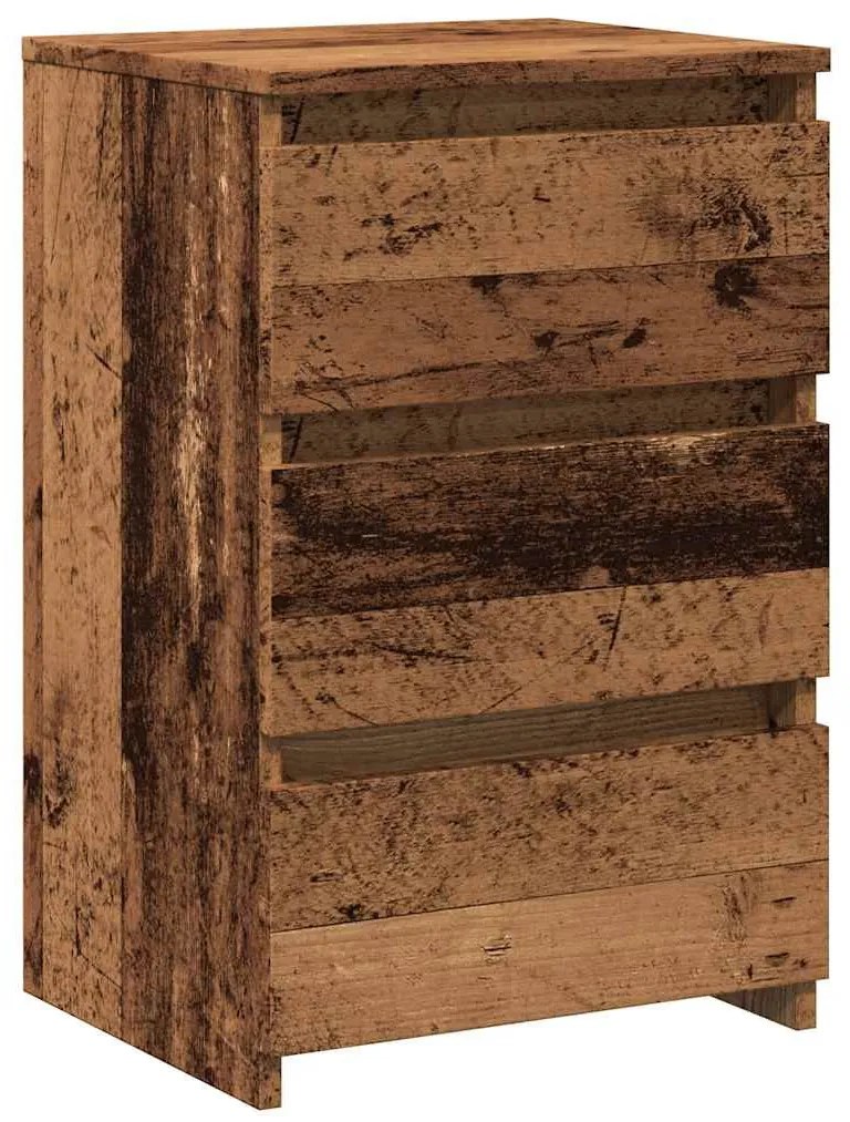 antik fa színű szerelt fa éjjeliszekrény 40x35x62,5 cm