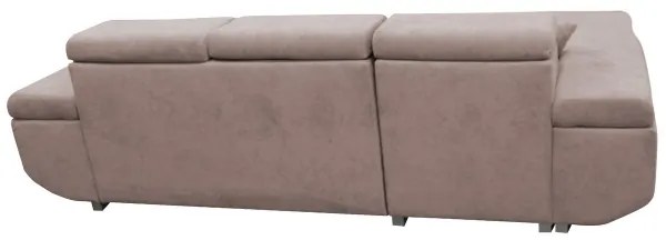 CASTELO balos L-alakú ágyazható sarokülőgarnitúra tárolóval, bézs