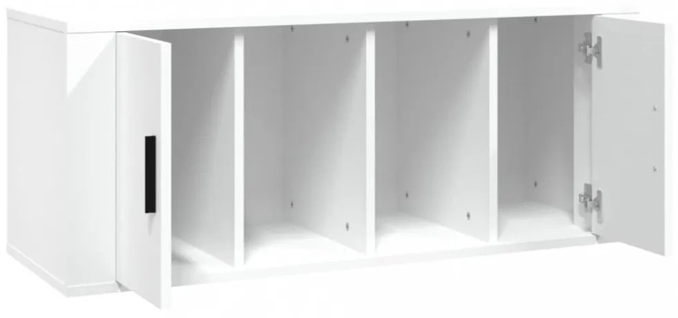 fehér szerelt fa TV-szekrény 100 x 35 x 40 cm