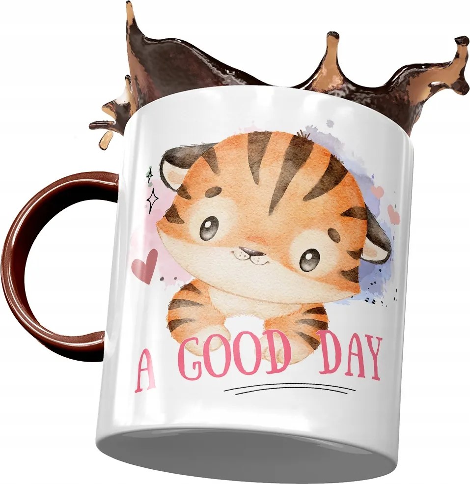 Bordó bögre Tigris Édes Ajándék Nyomtatott Fotóval