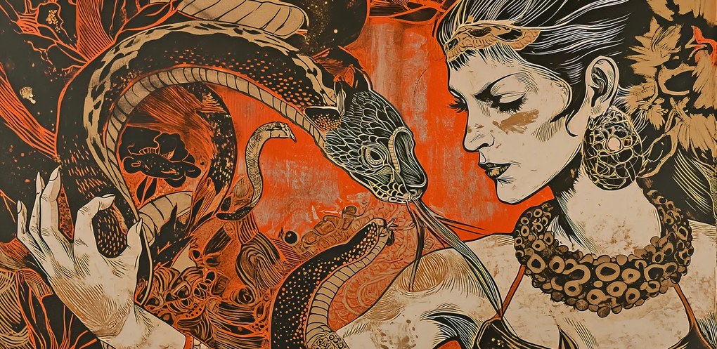 Poszter 91,3x44,5cm Beszélgetés a kígyóval