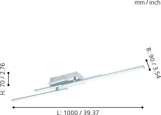 Eglo 96316 - LED Mennyezeti lámpa PARRI 3xLED/6W/230V