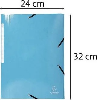 Gumis mappa, karton, A4, EXACOMPTA Iderama, világoskék (EX55827E)