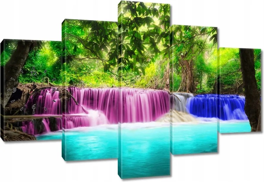 Faliórák 150x105 Színes vízesés