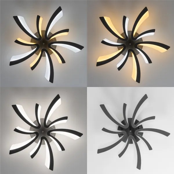 Brilagi - LED Dimmelhető felületre szerelhető csillár TWIST LED/55W/230V 3000-6500K antracit + távirányító