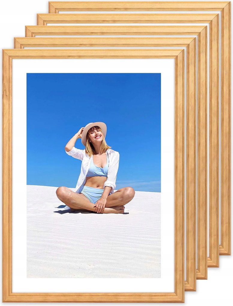 Natúr keret 30x40 5 Db-os Fa Keret Csomag