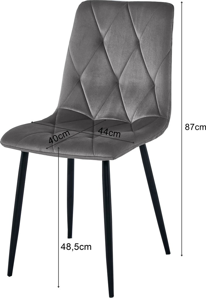 Barna étkezőszék LIBRA fekete lábakkal