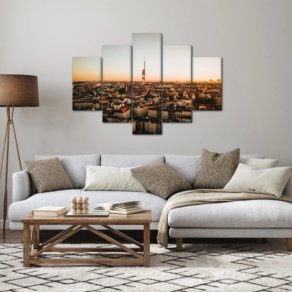 Vászonkép - Naplemente Zizkov felett (150x105 cm)