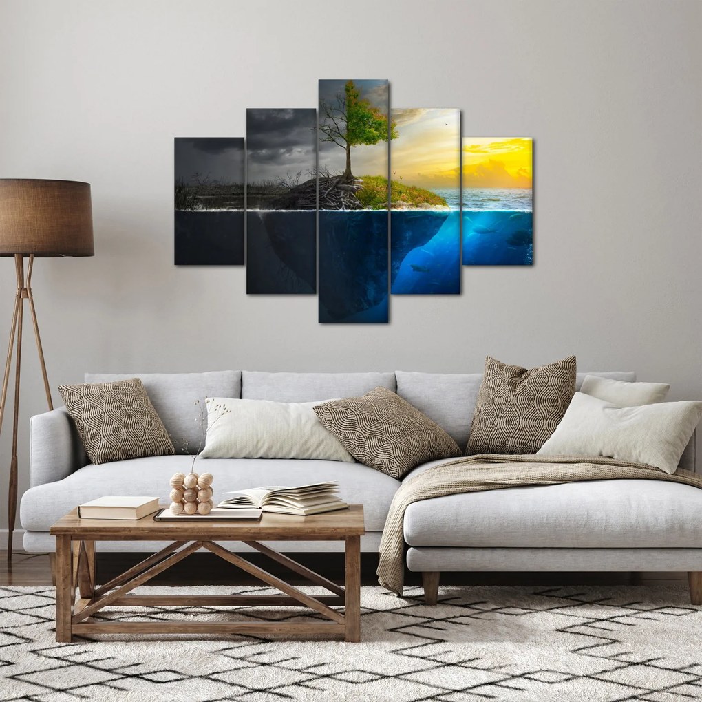 Két oldalt mutató kép (150x105 cm)