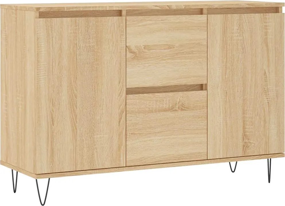 vidaXL sonoma tölgy színű szerelt fa tálalószekrény 101,5 x 35 x 70 cm