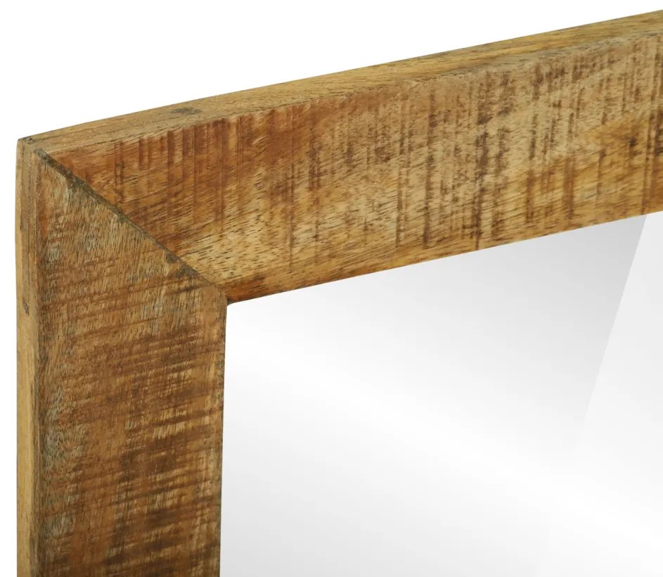 Fürdőszobai tükör 50x22x70 cm Tömör durva mangófából